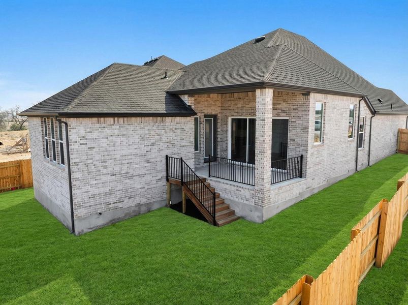 Exterior details and patio area of a home in The Colony - 50', Bastrop (Image 26).