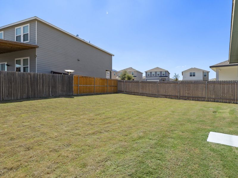 Exterior details and patio area of a home in Cool Water at Sonterra, Jarrell (Image 4).