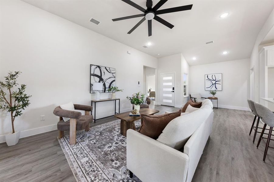 Furnished interior view inside a new home in , Gun Barrel City (Image 18).
