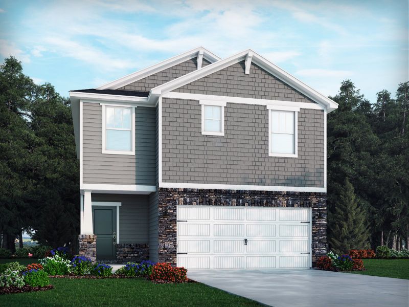 Representative exterior photo of a completed home built from the Dallas by Meritage Homes in Walnut Reserve, Conover, NC (Image 19). Representative exterior photo of a completed home built from the Dallas by Meritage Homes in Walnut Reserve, Conover, NC (Image 19).