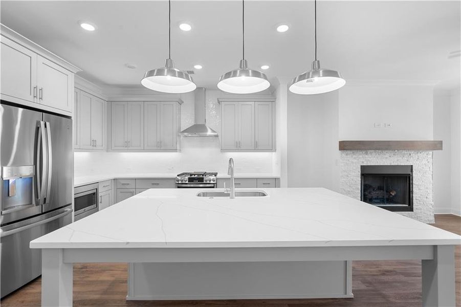 Furnished interior view inside a new home in Evanshire Townhomes, Duluth (Image 17).