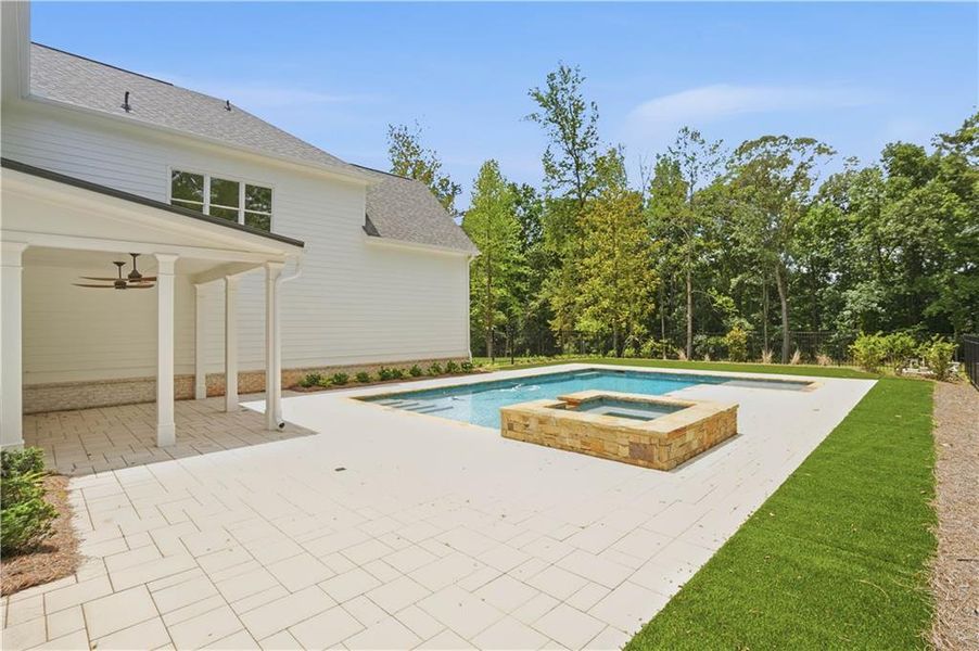 Exterior details and patio area of a home in , Marietta (Image 3). Exterior details and patio area of a home in , Marietta (Image 3).