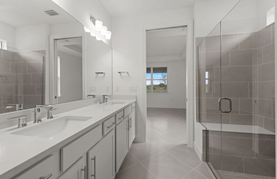 Walk-in shower in owner's bathroom Walk-in shower in owner's bathroom