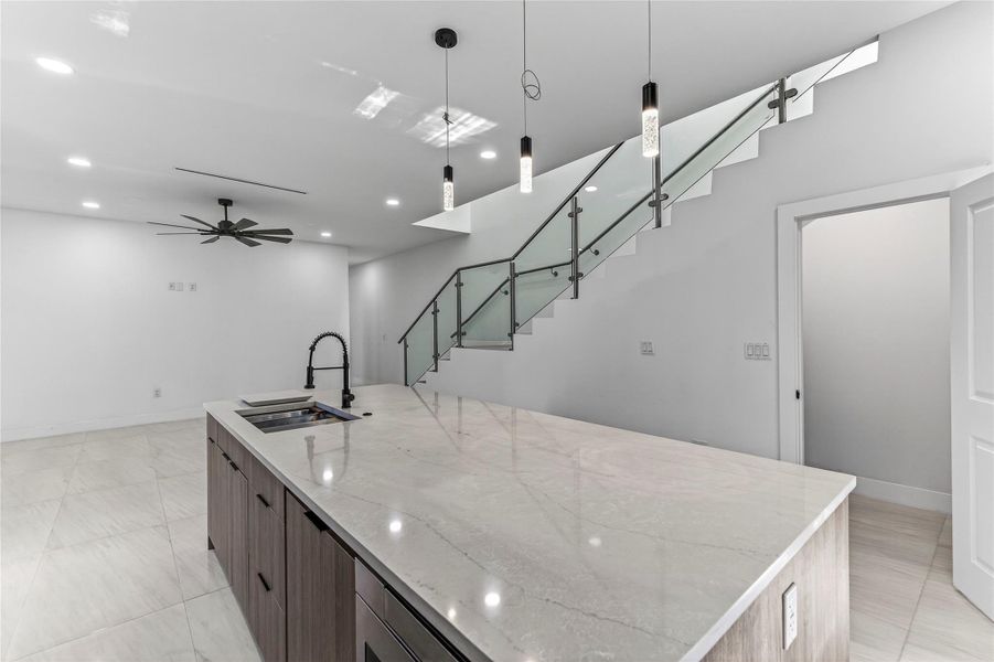 With view into giant pantry and storage