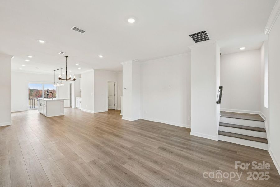 Spacious, unfurnished interior of a new home in Meadows at Wilson Farms - The Heights Series, Fort Mill (Image 16). Spacious, unfurnished interior of a new home in Meadows at Wilson Farms - The Heights Series, Fort Mill (Image 16).