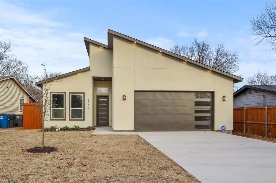 View of contemporary home