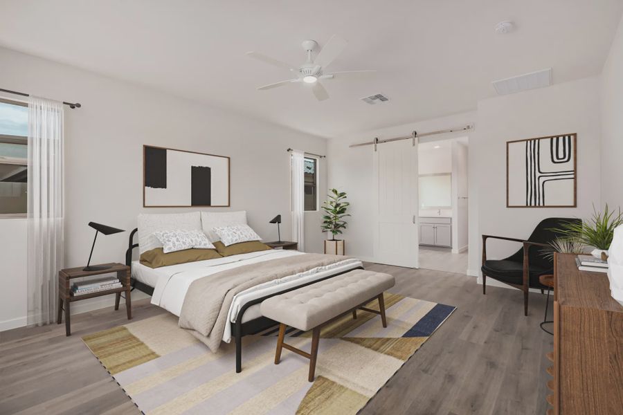 Representative furnished interior of a home built from the Desert Rose by Elliott Homes in Forté at Granite Vista, Waddell (Image 10).