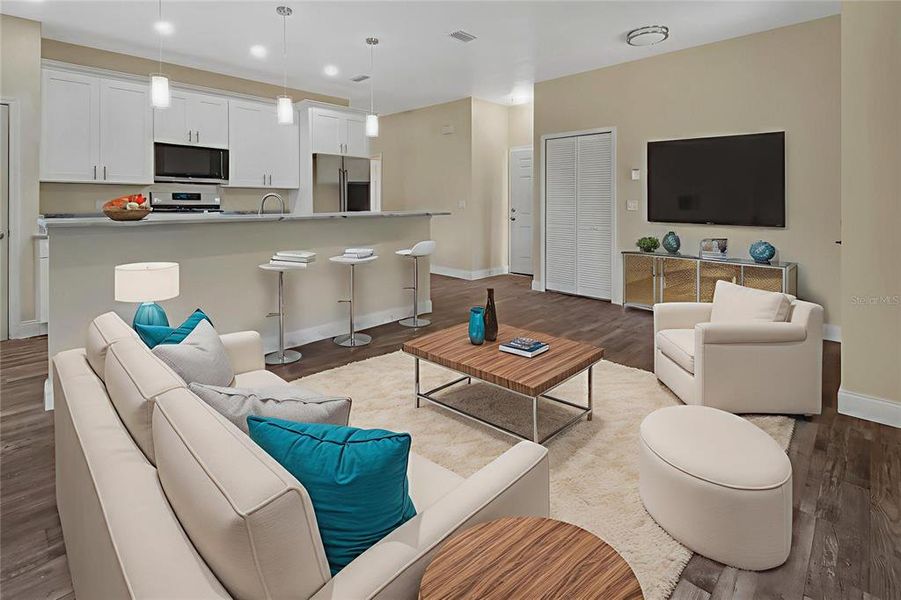 Furnished interior view inside a new home in , Daytona Beach (Image 11).