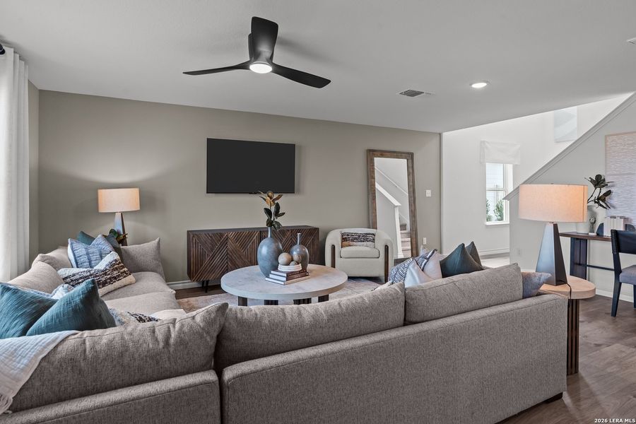Furnished interior view inside a new home in Meadows at Clear Springs, New Braunfels (Image 17). Furnished interior view inside a new home in Meadows at Clear Springs, New Braunfels (Image 17).