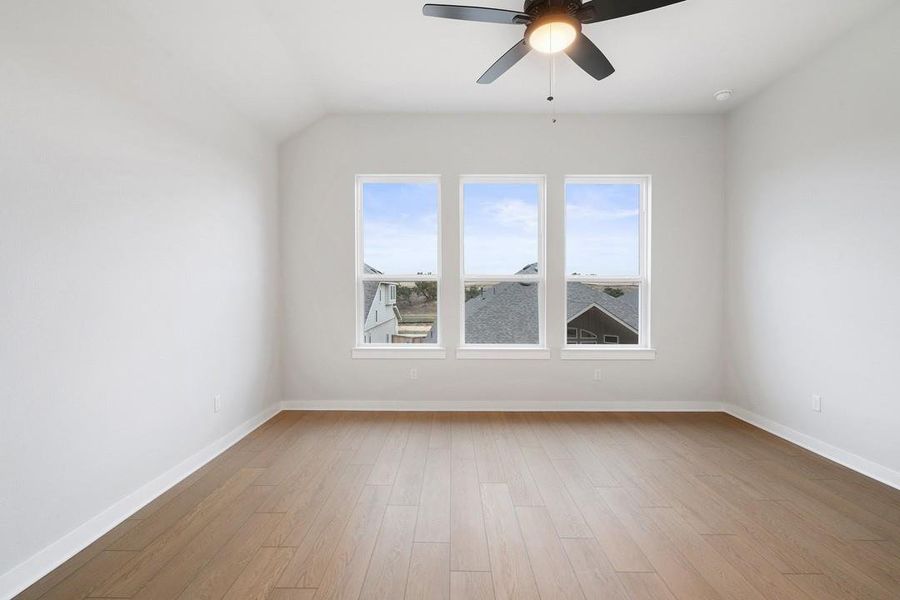 Spacious, unfurnished interior of a new home in Park Collection at Lariat, Liberty Hill (Image 28). Spacious, unfurnished interior of a new home in Park Collection at Lariat, Liberty Hill (Image 28).