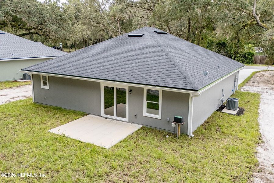 Exterior details and patio area of a home in , Florahome (Image 26).