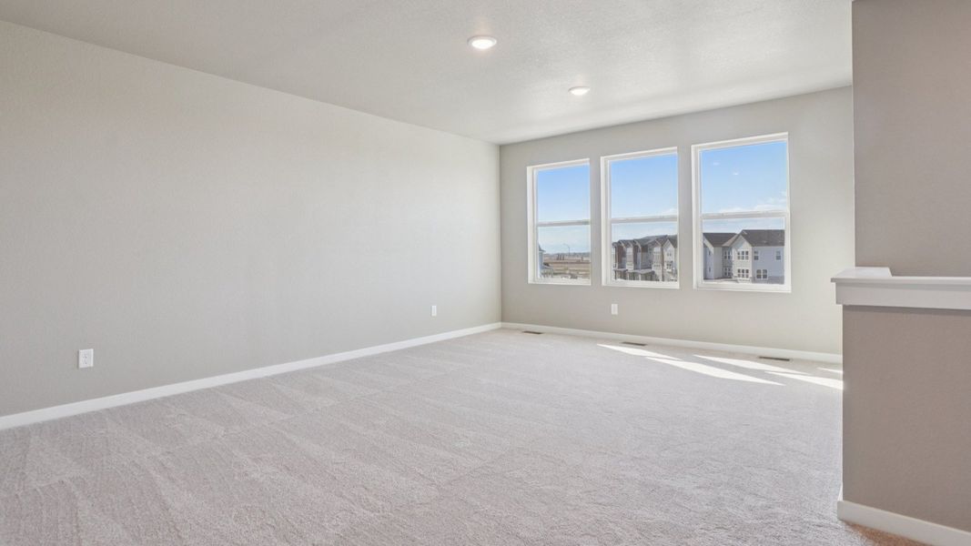 Furnished interior view inside a new home in Windler Townhomes, Aurora (Image 9). Furnished interior view inside a new home in Windler Townhomes, Aurora (Image 9).