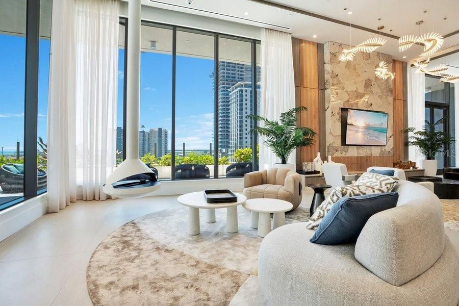 Furnished interior view inside a new home in , St. Petersburg (Image 13).