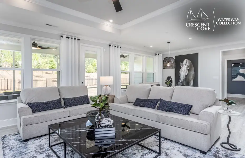 Representative furnished interior of a home built from the Renown - Waterway Collection by Pulte Homes in Crescent Cove, Myrtle Beach (Image 3).