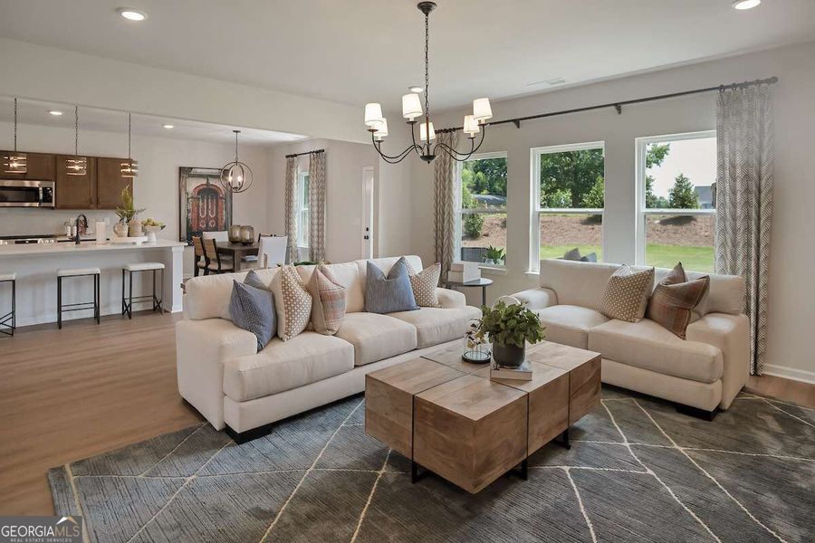 Furnished interior view inside a new home in Bryson Farms, Byron (Image 13).