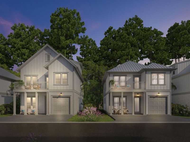 Representative exterior photo of a completed home built from the Pearl by Brock Built in Nautilus Pointe, Inlet Beach, FL (Image 25).