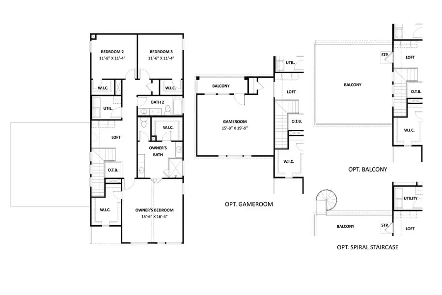 2D floor plan layout of this home in Bridgeland Central, Cypress, TX (Image 3).