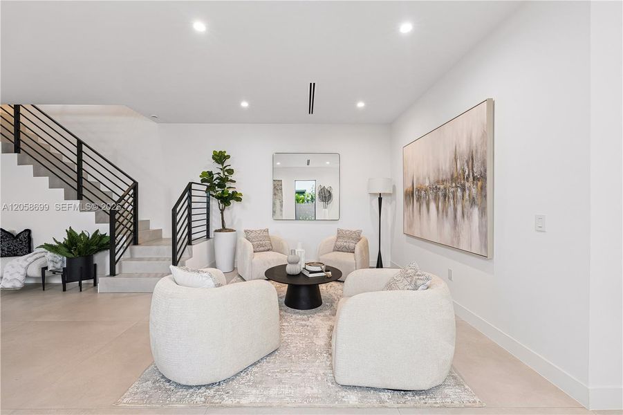 Furnished interior view inside a new home in , Miami (Image 11).