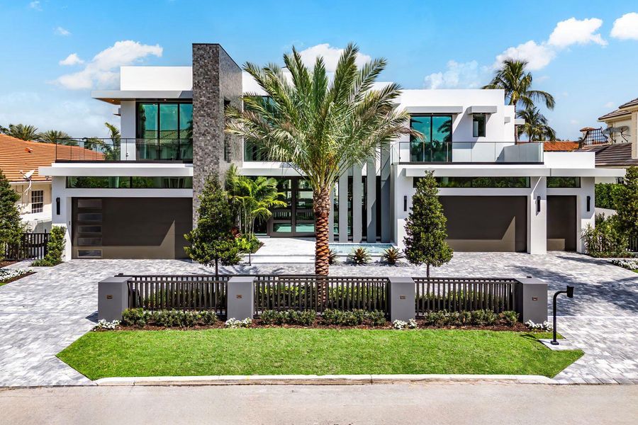 Front exterior of a new home in , Boca Raton, FL, highlighting curb appeal (Image 33).