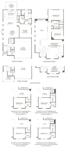 2D floor plan layout for the Guadalupe by Milestone Community Builders in Crosswinds, Kyle, TX (Image 3). 2D floor plan layout for the Guadalupe by Milestone Community Builders in Crosswinds, Kyle, TX (Image 3).