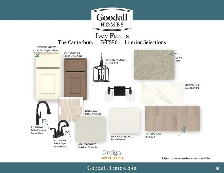 Sample of building materials used in homes in Ivey Farms - The Vintage Collection, Farragut (Image 4).