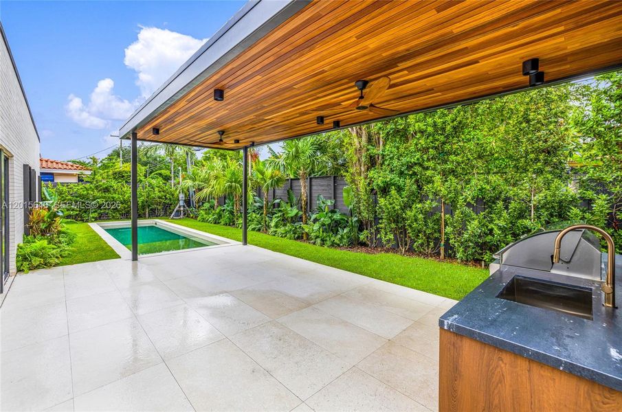 Exterior details and patio area of a home in , Miami (Image 39). Exterior details and patio area of a home in , Miami (Image 39).