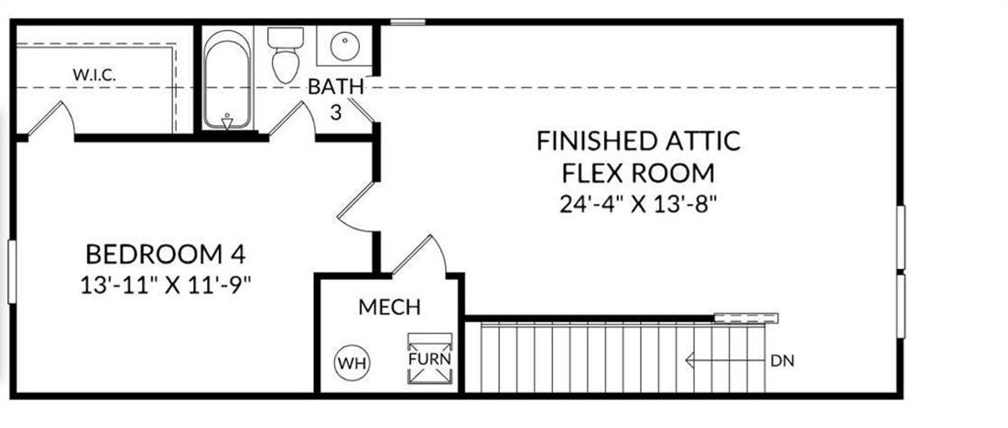 2D floor plan layout of this home in River Oaks, Locust Grove, GA (Image 5).