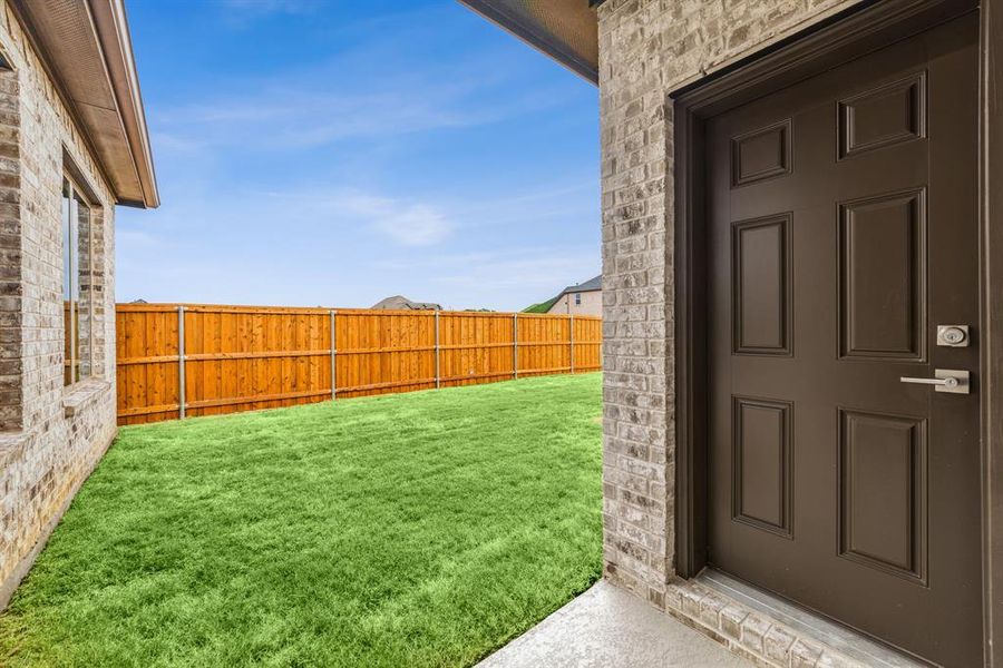 Exterior details and patio area of a home in Talia – Garden Series, Mesquite (Image 3).