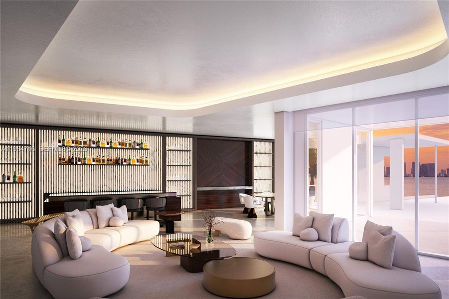 Furnished interior view inside a new home in , Miami Beach (Image 1). Furnished interior view inside a new home in , Miami Beach (Image 1).