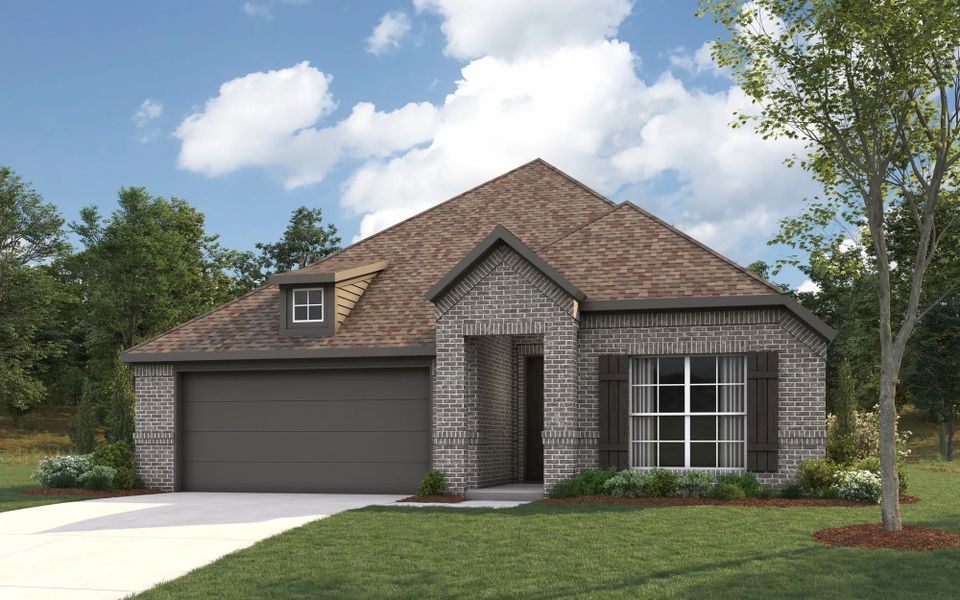 Representative exterior photo of a completed home built from the Garnet by Stonehollow Homes in Estates At Baker Park, Sherman, TX (Image 4).
