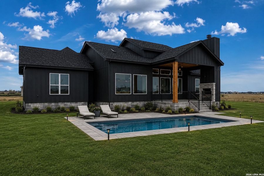 Exterior details and patio area of a home in , La Vernia (Image 4).