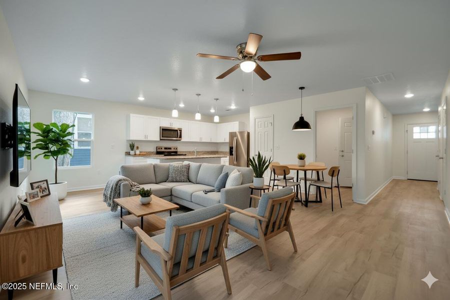 Furnished interior view inside a new home in , Jacksonville (Image 8). Furnished interior view inside a new home in , Jacksonville (Image 8).