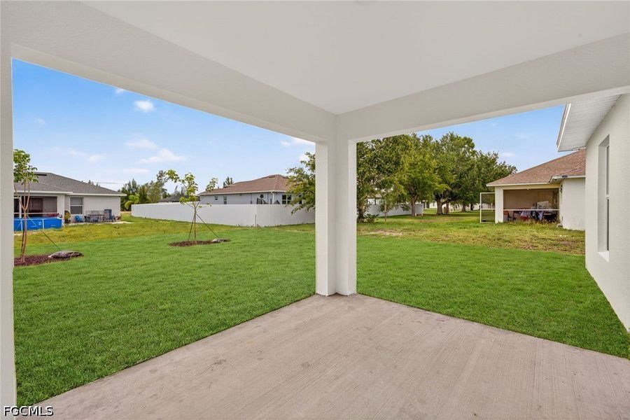 Exterior details and patio area of a home in Cape Coral, Cape Coral (Image 16).