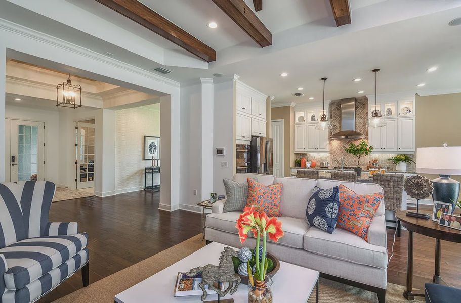 Furnished interior view inside a new home in Boca Royale Golf and Country Club at Wellen Park, Englewood (Image 6). Furnished interior view inside a new home in Boca Royale Golf and Country Club at Wellen Park, Englewood (Image 6).