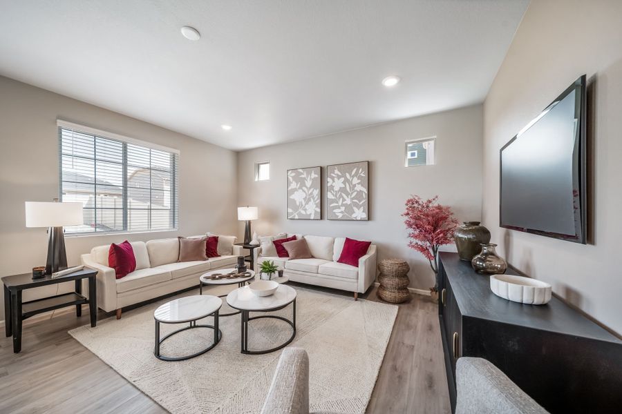Furnished interior view inside a new home in Green Valley Ranch, Aurora (Image 11). Furnished interior view inside a new home in Green Valley Ranch, Aurora (Image 11).