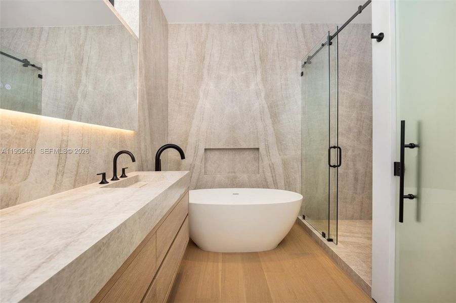 Furnished interior view inside a new home in , Miami (Image 5).