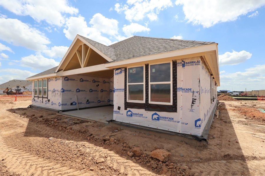 Backyard with covered patio - still under construction!