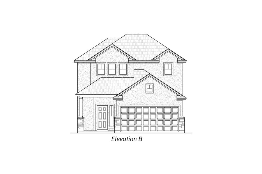 Representative exterior photo of a completed home built from the Carter by Chesmar Homes in Stillwater Ranch, San Antonio, TX (Image 5). Representative exterior photo of a completed home built from the Carter by Chesmar Homes in Stillwater Ranch, San Antonio, TX (Image 5).