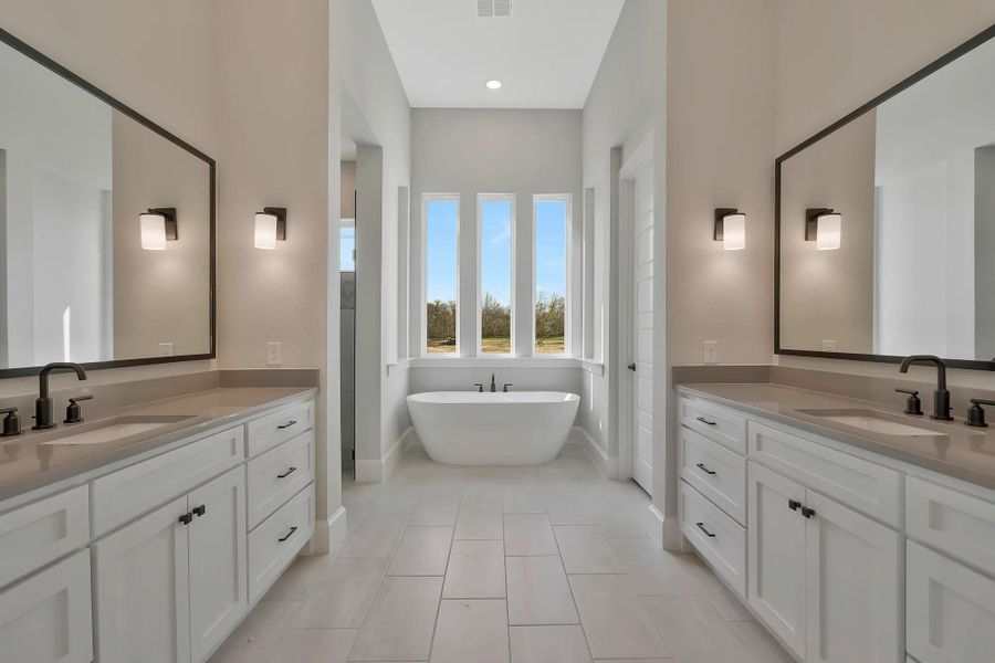 Representative furnished interior of a home built from the Maxwell by Drees Custom Homes in Caliterra - 110', Dripping Springs (Image 6).