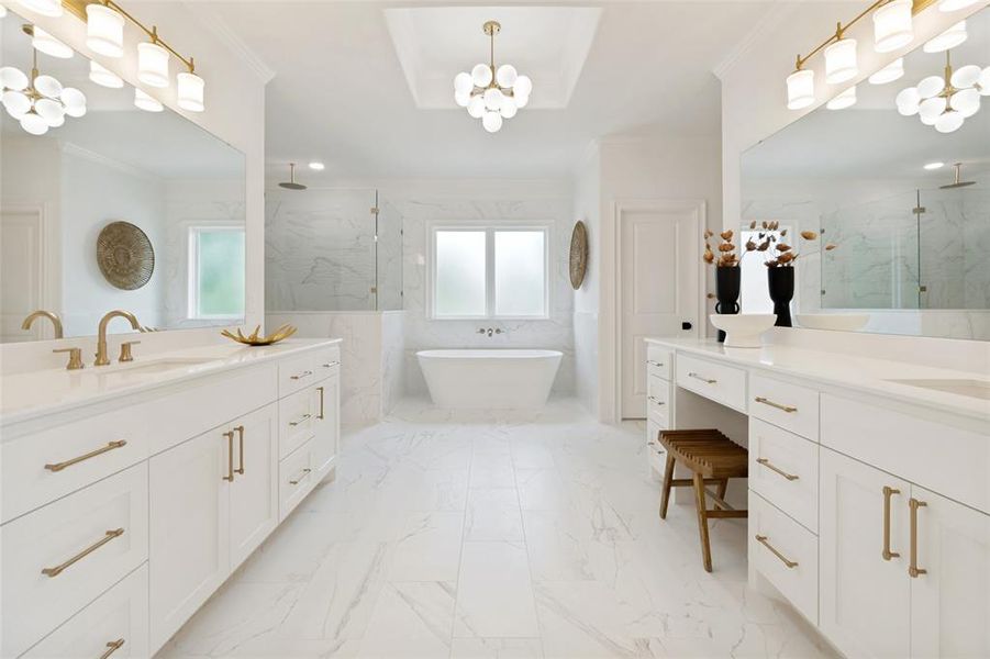Furnished interior view inside a new home in , Dallas (Image 7).