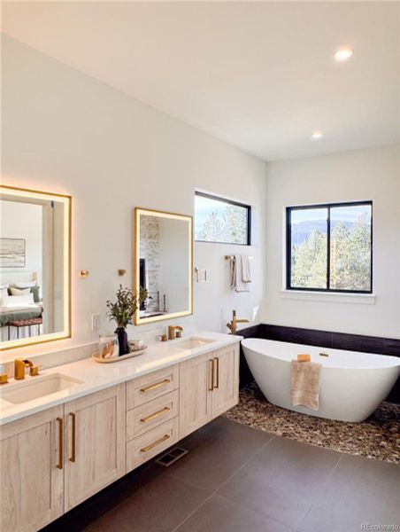 Furnished interior view inside a new home in , Evergreen (Image 15).