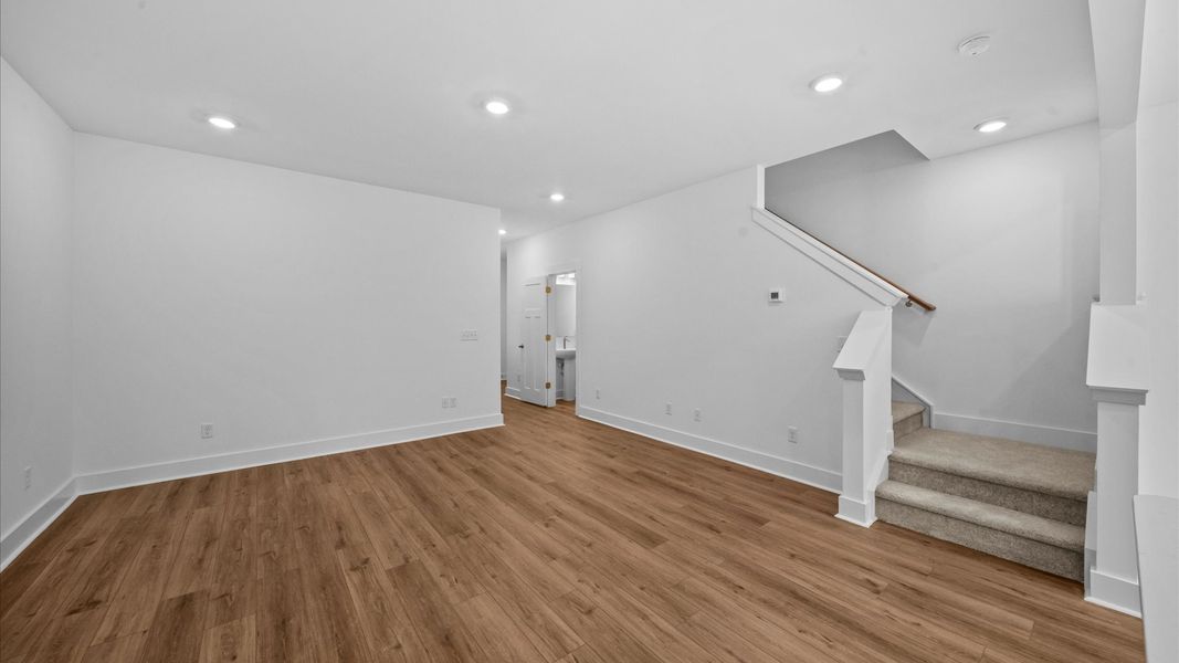 Highly functional family room with established charm and current styling in a reputable community at Ransdell Pointe