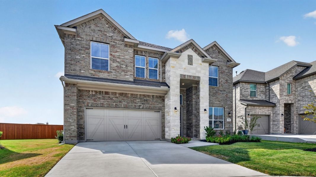 Representative exterior photo of a completed home built from the The Palm by D.R. Horton in Morningstar, Aledo, TX (Image 2). Representative exterior photo of a completed home built from the The Palm by D.R. Horton in Morningstar, Aledo, TX (Image 2).