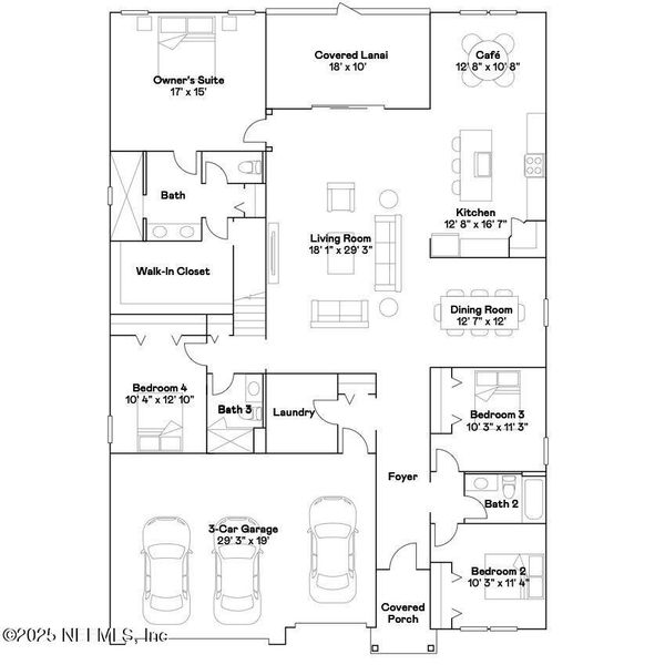 2D floor plan layout of this home in Silver Meadows at SilverLeaf: Silver Meadows 60s, St. Augustine, FL (Image 4). 2D floor plan layout of this home in Silver Meadows at SilverLeaf: Silver Meadows 60s, St. Augustine, FL (Image 4).