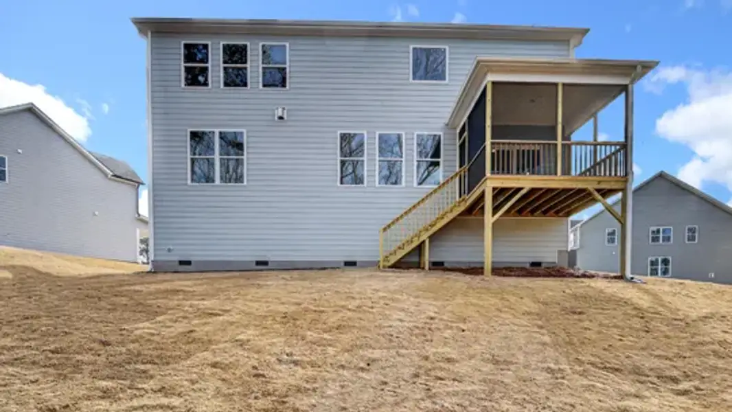 Exterior details and patio area of a home in The Estates Park, Apex (Image 19).