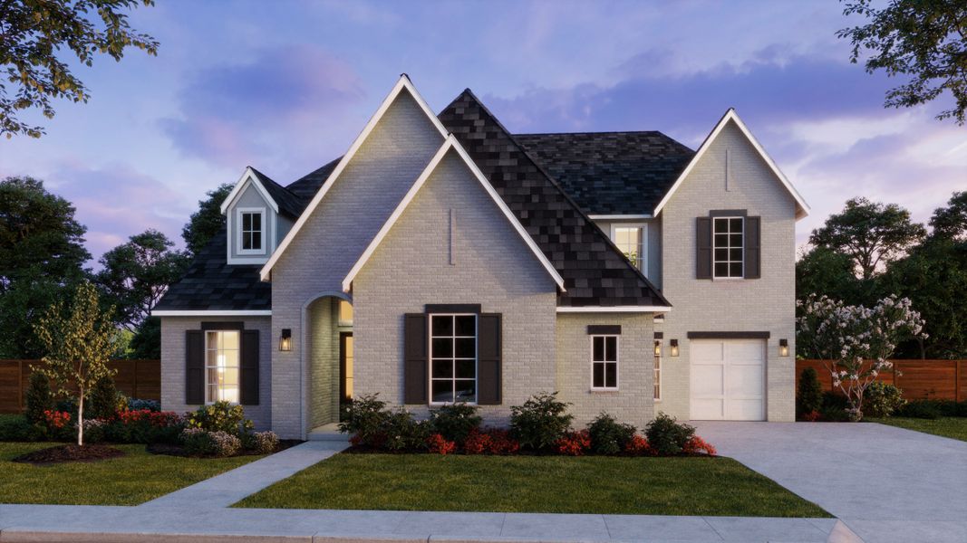 Representative exterior photo of a completed home built from the Hudson II by Southgate Homes in Windsong Ranch 71' Series, Prosper, TX (Image 6).