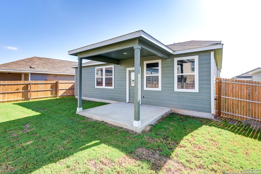 Front exterior of a new home in Hiddenbrooke, Seguin, TX, highlighting curb appeal (Image 2). Front exterior of a new home in Hiddenbrooke, Seguin, TX, highlighting curb appeal (Image 2).