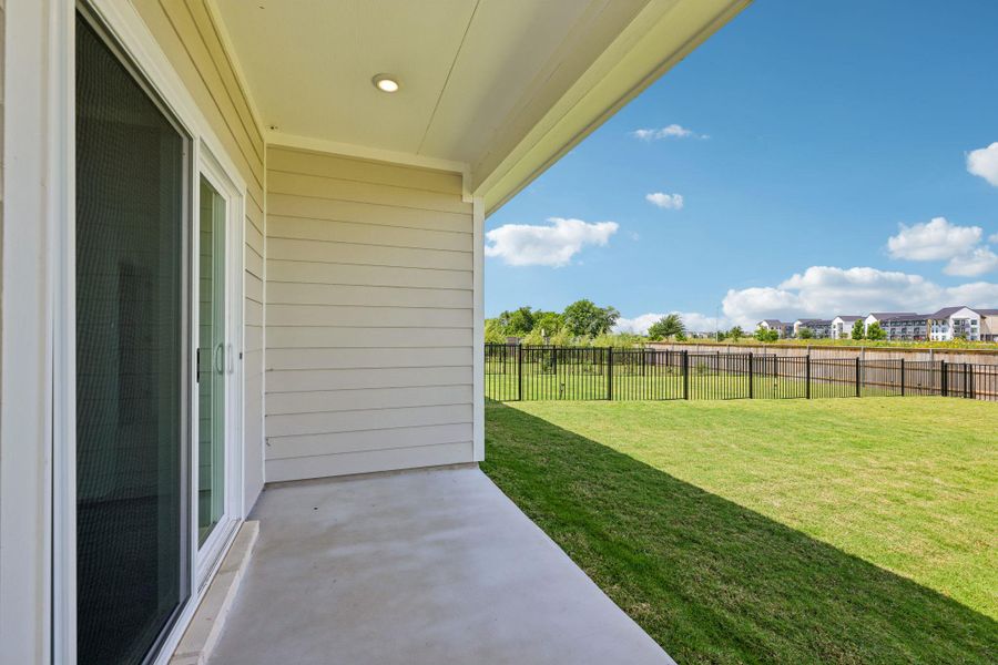Exterior details and patio area of a home in Avery Centre, Round Rock (Image 27). Exterior details and patio area of a home in Avery Centre, Round Rock (Image 27).