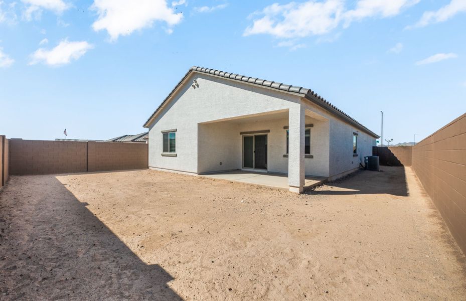 Exterior details and patio area of a home in Hayden Estates, Buckeye (Image 3).