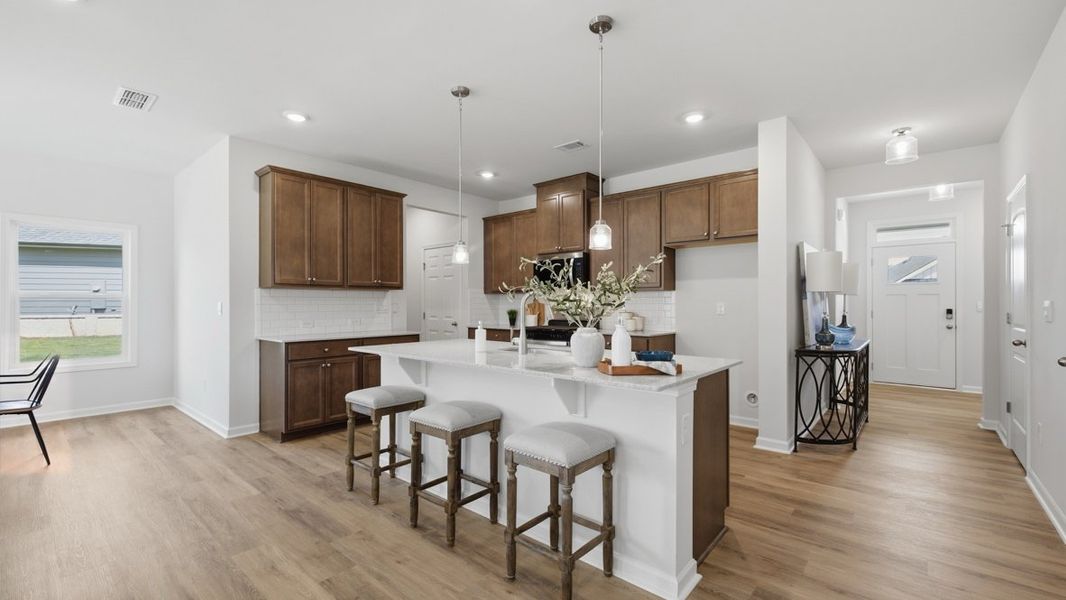 Representative furnished interior of a home built from the Belfort by D.R. Horton in Hamptons at Riverwood North, Dallas (Image 8).